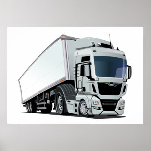 Cartoon truck poster