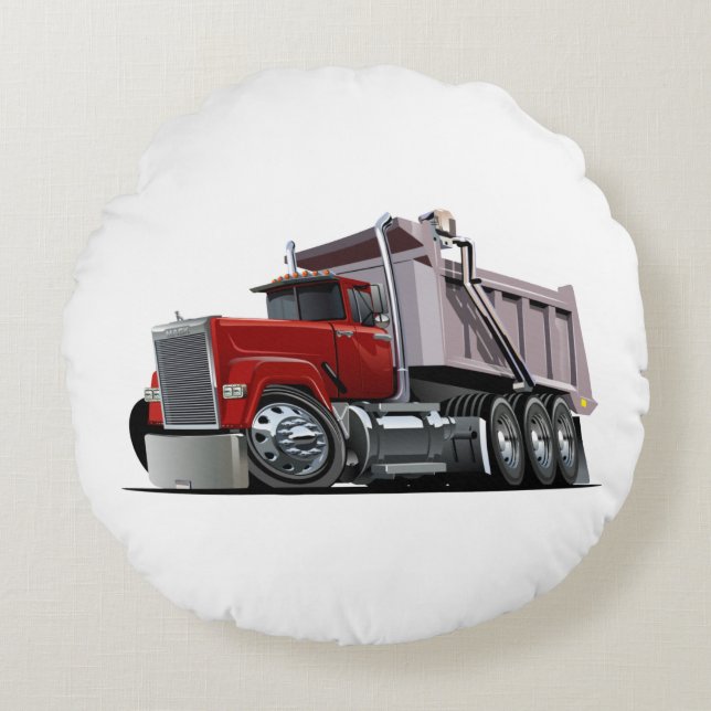 Cartoon truck round cushion (Front)