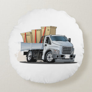 Cartoon truck round cushion
