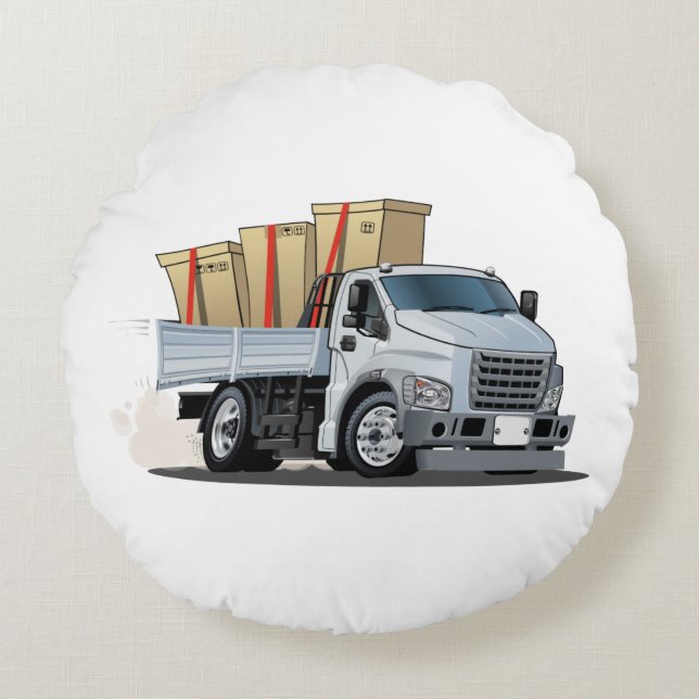 Cartoon truck round cushion (Front)