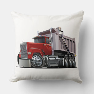 Cartoon truck throw pillow