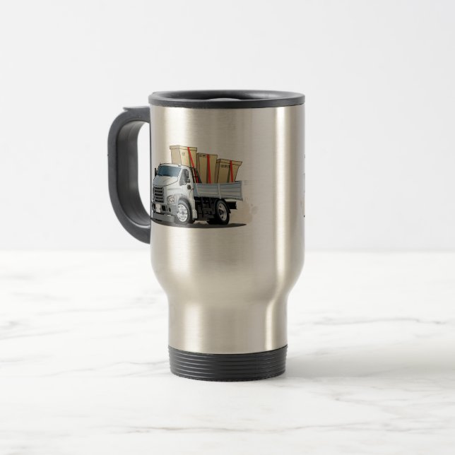 Cartoon truck travel mug (Front Left)