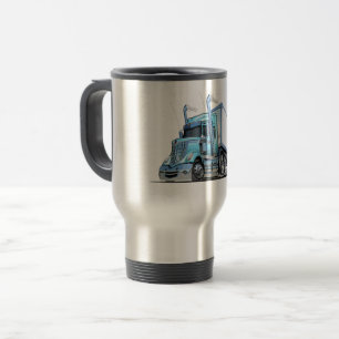 Cartoon truck travel mug