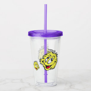 Cartoon Tumbler: Funny Happy Tennis Ball Acrylic Tumbler
