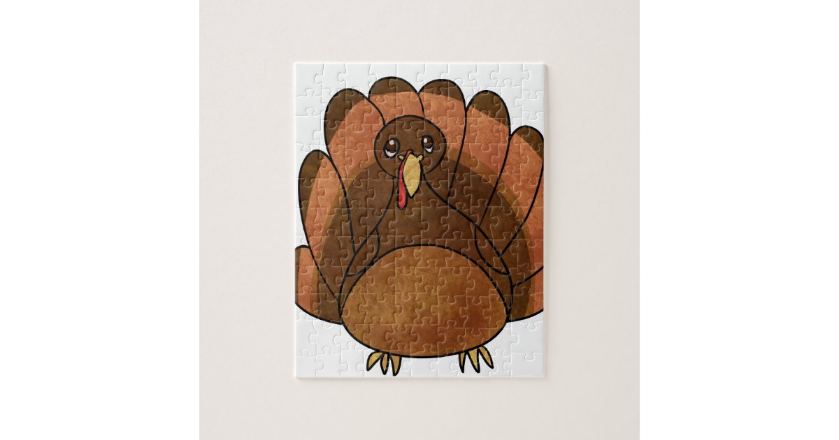 Cartoon Turkey Jigsaw Puzzle | Zazzle