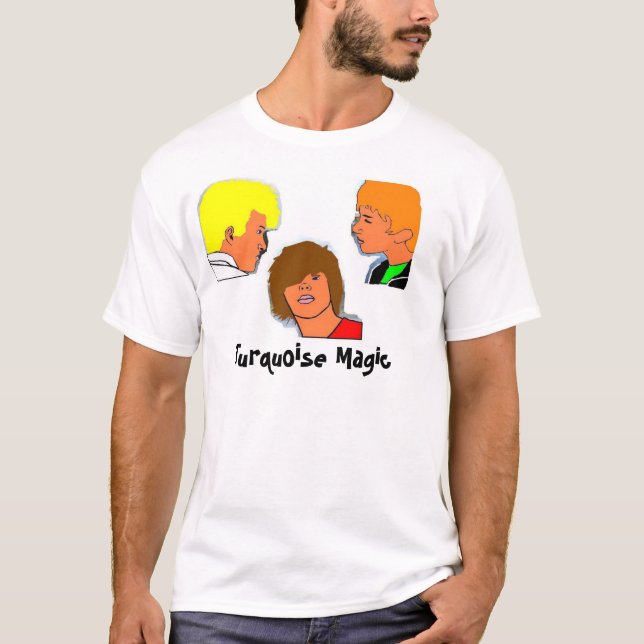 Cartoon Turquoise Magic T-Shirt (Front)