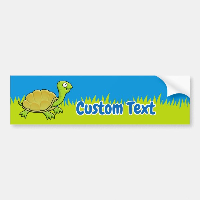 Cartoon Turtle Bumper Sticker (Front)