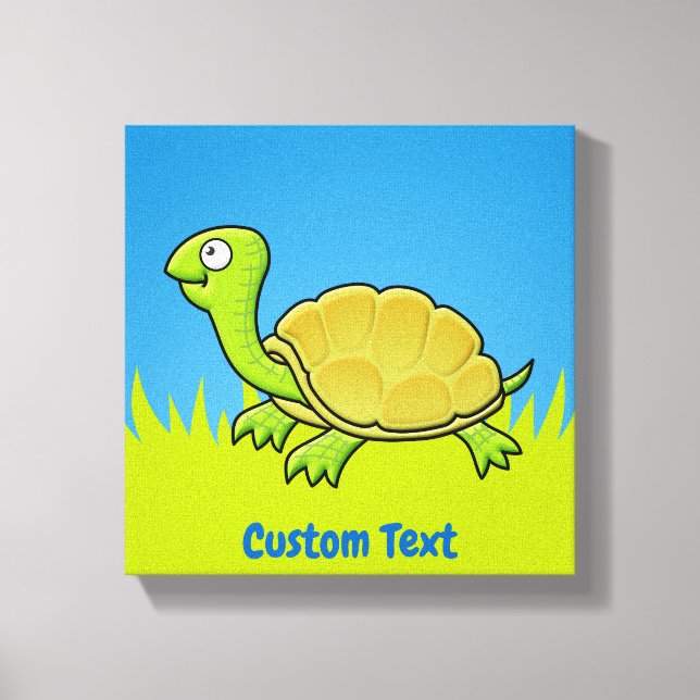 Cartoon Turtle Canvas Print (Front)