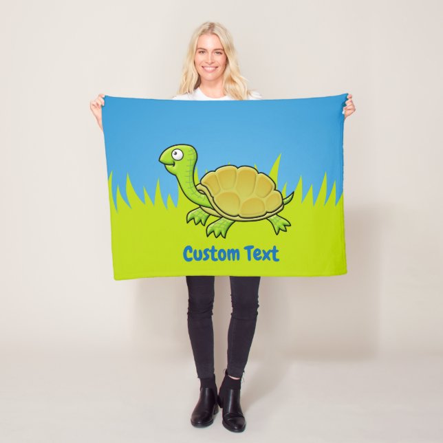 Cartoon Turtle Fleece Blanket (In Situ)