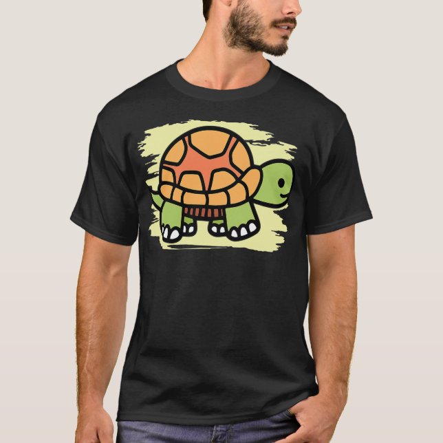 Cartoon Turtle I Sea Turtle I Kids Turtle T-Shirt (Front)