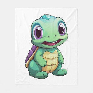 Cartoon turtle illustration Copy Copy Copy Copy Co Fleece Blanket