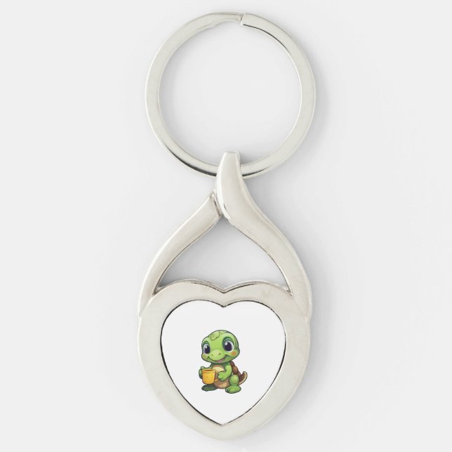 Cartoon turtle illustration Copy Copy Copy Copy Co Key Ring (Front)