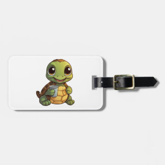 Cartoon turtle illustration Copy Copy Copy Copy Co Luggage Tag