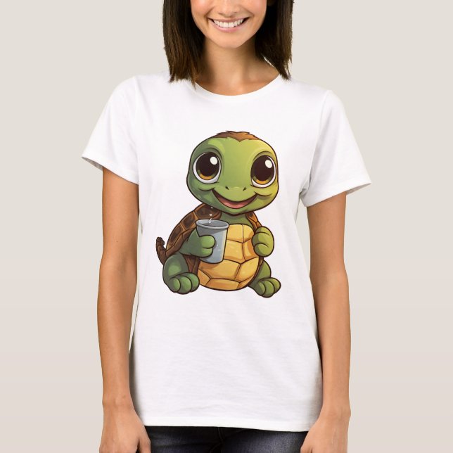 Cartoon turtle illustration Copy Copy Copy Copy Co T-Shirt (Front)