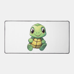 Cartoon turtle illustration desk mat