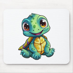 Cartoon turtle illustration mouse mat