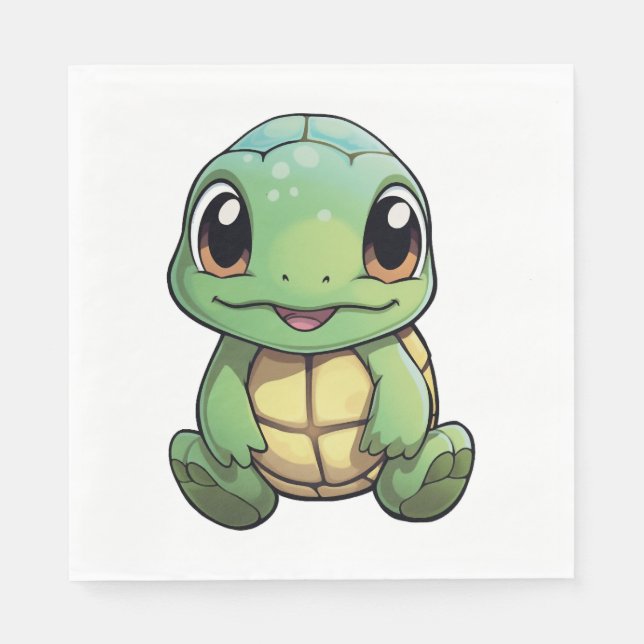 Cartoon turtle illustration           napkin (Front)