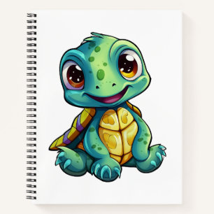 Cartoon turtle illustration notebook
