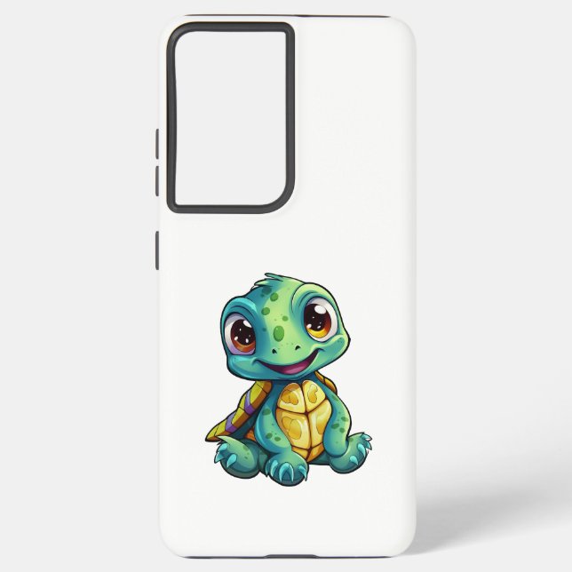 Cartoon turtle illustration samsung galaxy s21 ultra case (Back)
