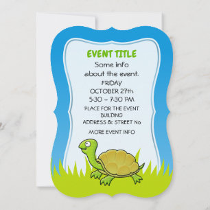 Cartoon Turtle Invitation