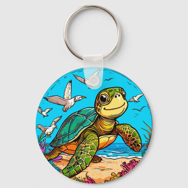 Cartoon turtle key ring (Front)