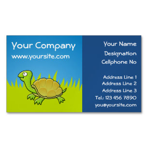 Cartoon Turtle Magnetic Business Card