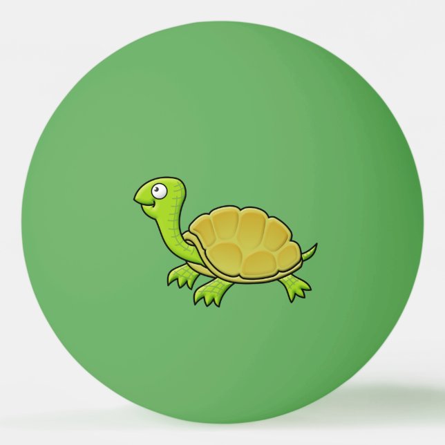 Cartoon Turtle Ping Pong Ball (Front)