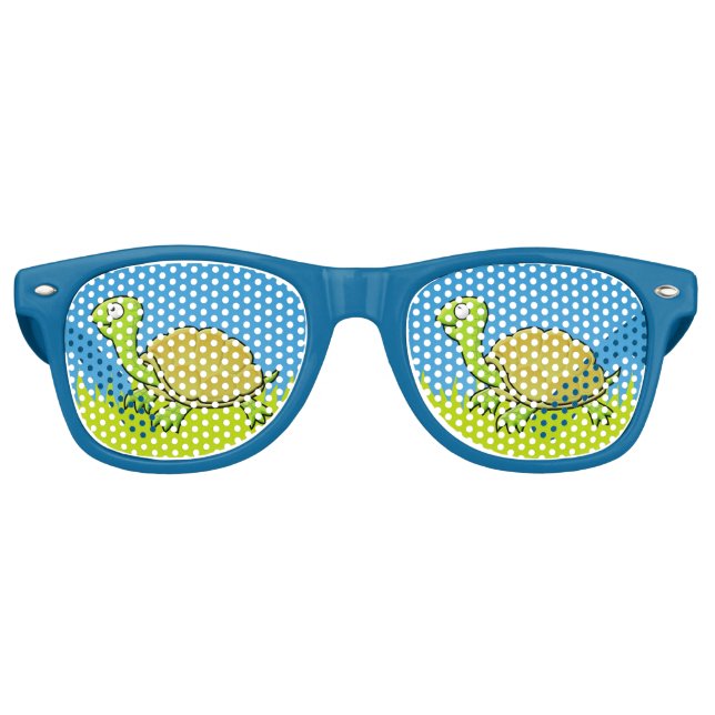 Cartoon Turtle Retro Sunglasses (Front)