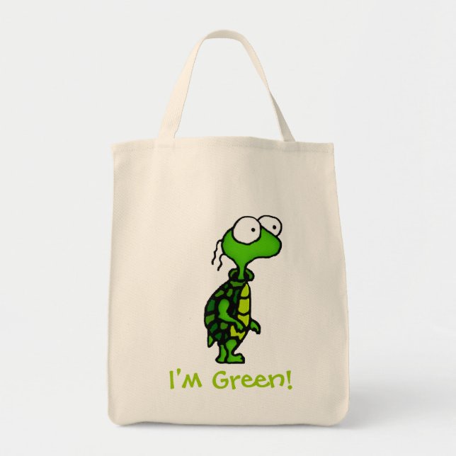 Cartoon Turtle Tote Bag (Front)