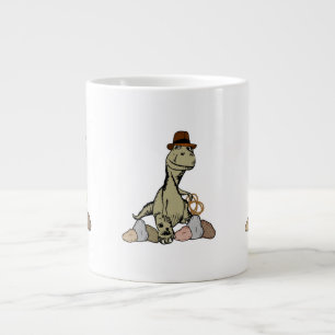 Cartoon Tyrannosaurus Dinosaur Explorer Large Coffee Mug