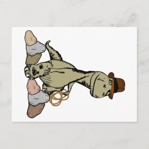 Cartoon Tyrannosaurus Dinosaur Explorer Postcard