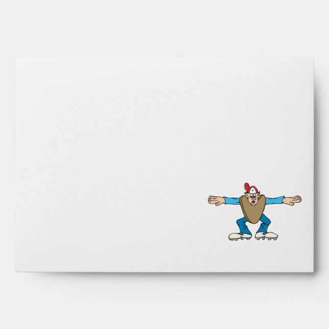 cartoon ump umpire calling SAFE Envelopes (Front)