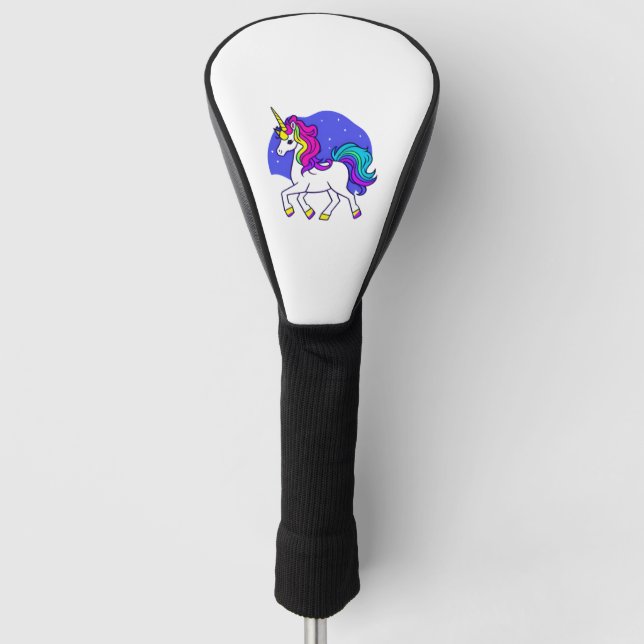 Cartoon Unicorn   Golf Head Cover (Front)