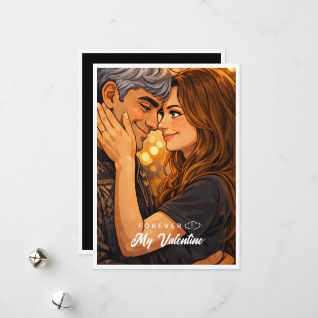 Cartoon Valentine's Day Card (Front/Back In Situ)