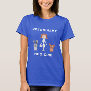 Cartoon Veterinary Medicine Woman T-Shirt
