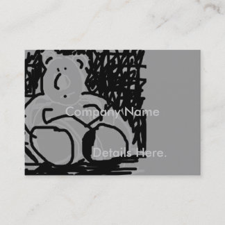 Cartoon Vintage Bear Announcement Card