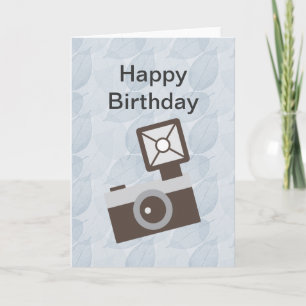 Cartoon Vintage Camera Birthday Card