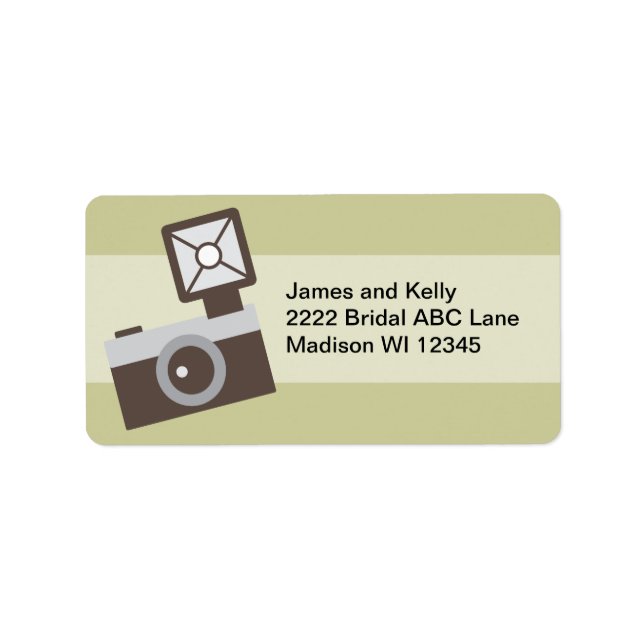Cartoon Vintage Camera Label (Front)