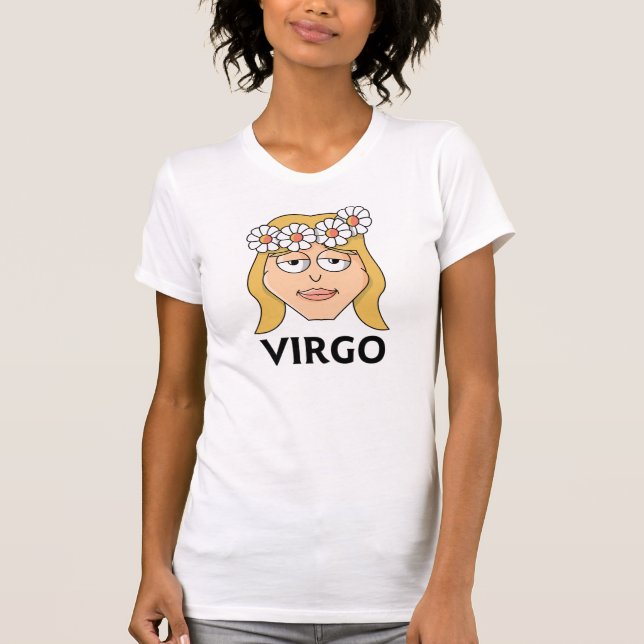 Cartoon Virgo Virgin T-Shirt (Front)