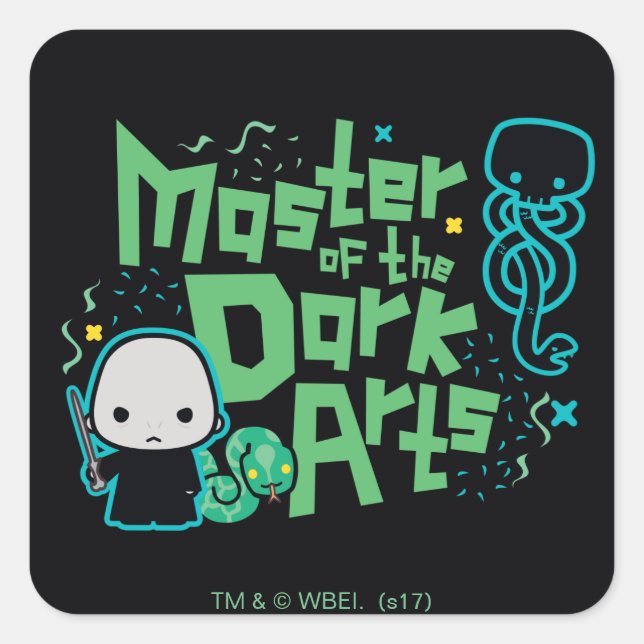 Cartoon Voldemort - Master of the Dark Arts Square Sticker (Front)