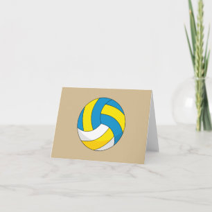 Cartoon Volleyball Ball Card