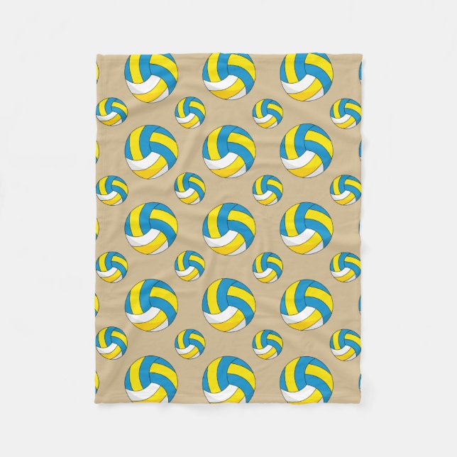 Cartoon Volleyball Ball Fleece Blanket (Front)