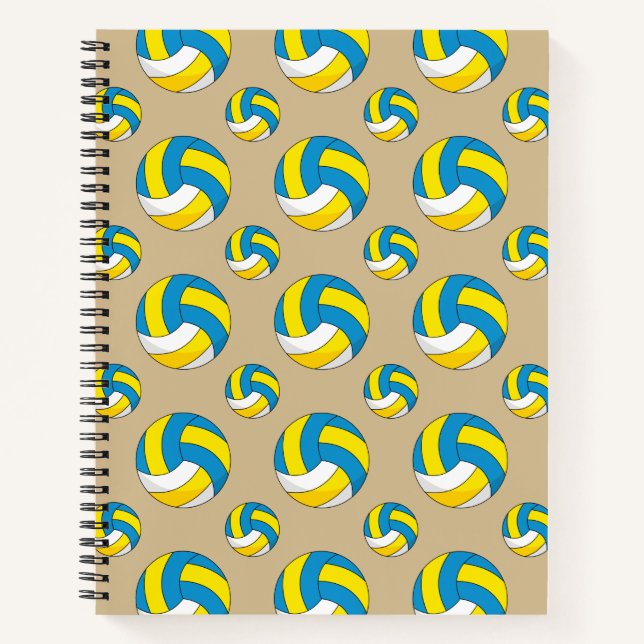 Cartoon Volleyball Ball Notebook (Front)