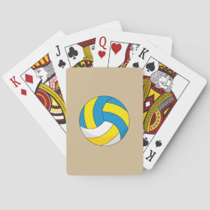 Cartoon Volleyball Ball Playing Cards