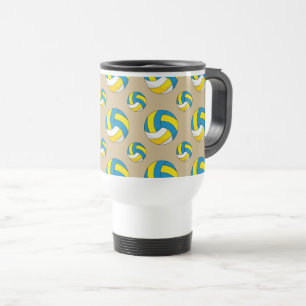 Cartoon Volleyball Ball Travel Mug