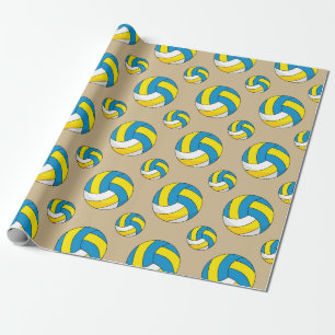 Cartoon Volleyball Ball Wrapping Paper