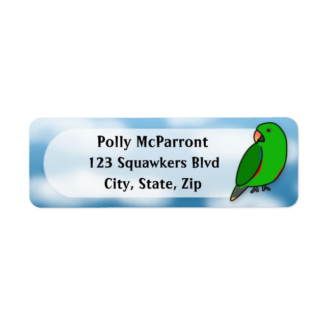 Cartoon Vosmaeri Eclectus Male (Front)