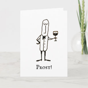 Cartoon Waiter Alles Gute zum Geburtstag card