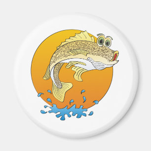 Cartoon Walleye Magnet