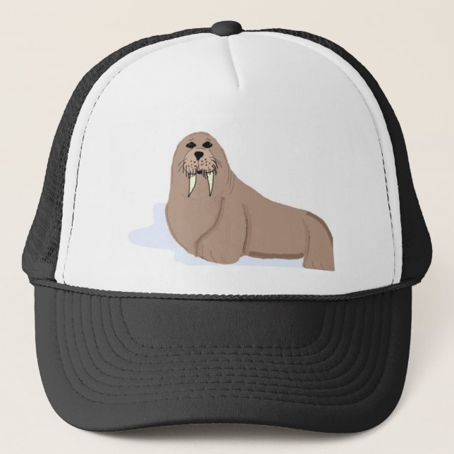 Cartoon Walrus Trucker Hat (Front)